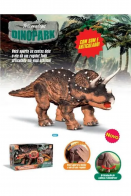 DINOSSAURO TRICERATOPS GRANDE ARTICULADO DINOPARK COM SOM - BEE TOYS