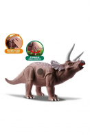 DINOSSAURO TRICERATOPS GRANDE ARTICULADO DINOPARK COM SOM - BEE TOYS