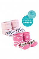 0080 Meia Bebe Recem Nascido 2 Pares Cat. 038 Calc 1314 Fem Modelo 002